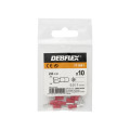 Sachet de 10 clips femelle pre-isolée Debflex rouge dim2,8x0,8mm