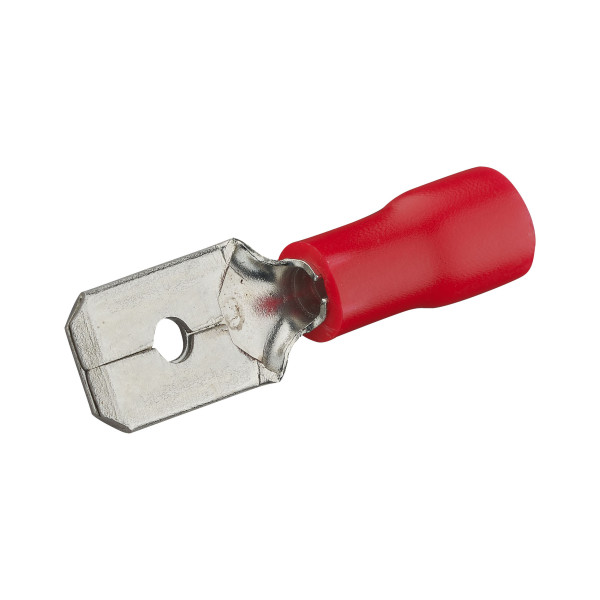 Sachet de 10 clips mâle pre-isolé Debflex rouge dim 6,3x0,8mm