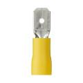 Sachet de 10 clips mâle pre-isolé Debflex jaune dim 6,3x0,8mm