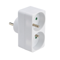 Adaptateur Multiprise Façade 2 x 2 Pôles avec Terre 16 A DEBFLEX