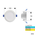 Downlight ø75mm smd verre blanc  5w trimax 400lm