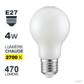 Ampoule a60 filament verre blanc e27 4w 2700k 470lm