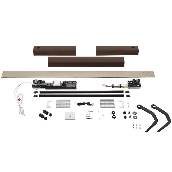 Kit de motorisation pour volet battant yslo flex io 2 vantaux - marron/noir