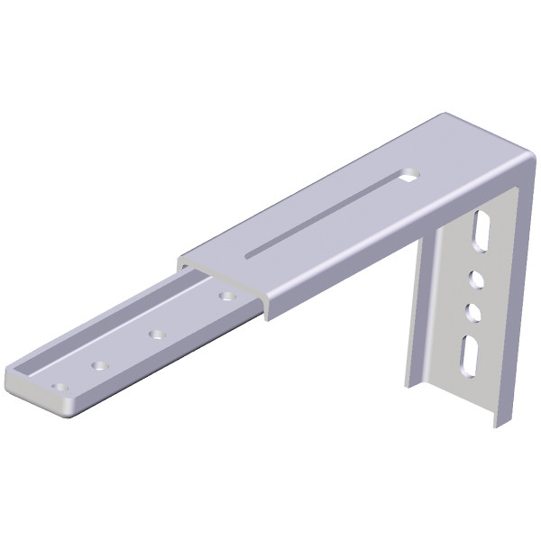 Equerre double fixation murale réglable pour rail de rideaux glydea 