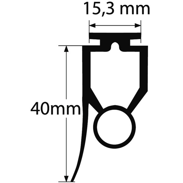 Profile caoutchouc pour cellules optique 20-40-11 (40m)