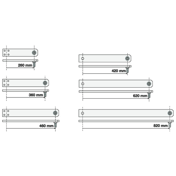 Axovia multipro - bras portail court (gris)