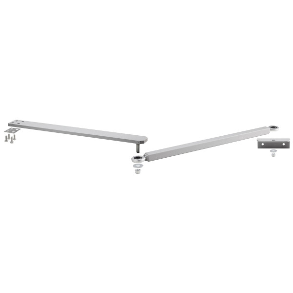 Axovia multipro - platine de fixation portail bras acier (gris)