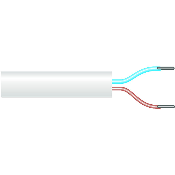 Câble électrique 0,75mm², 2 cond, 50m