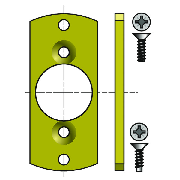 Plaquette lo pour motorisation ls 40 avec vis plastite n°7