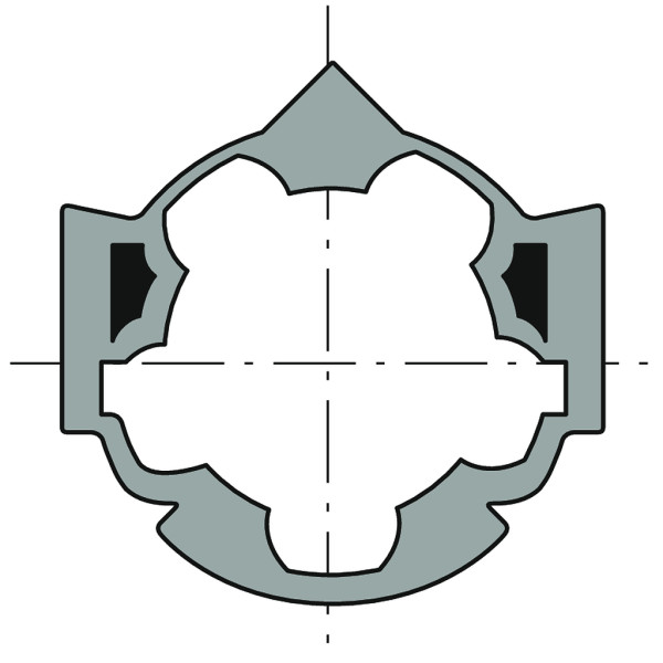 Roue moteur ø50 tube hexa ø50