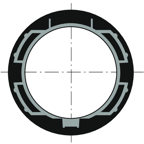 Couronne ø50 tube zf64 centre