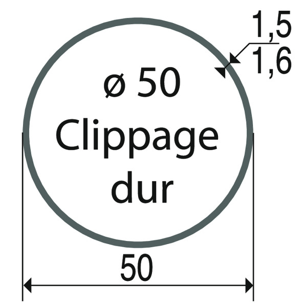 Roue d50 tube d50 clip dur