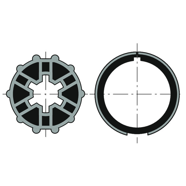 Roue couronne motorisation ls 40 pour tube de diamètre 40 