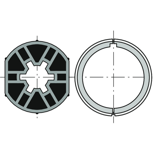 Roue couronne pour motorisation ls 40 pour tube diamètre 40x1,5 