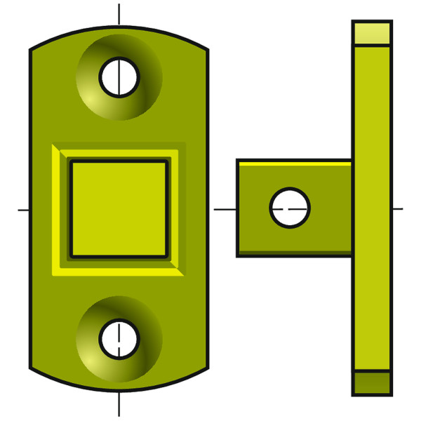 Support pour motorisation ls 40 avec carré de 10mm