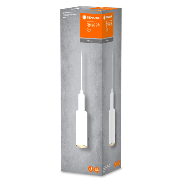 Tracklight suspension cylinder gu10 blanc