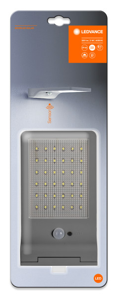 Ldv doorled argent solar 3w/4000k 320lm ip44 applique solaire ledvance