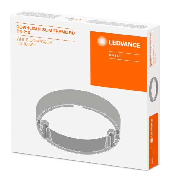 Ledvance downlight slim rond 210 cadre saillie blanc