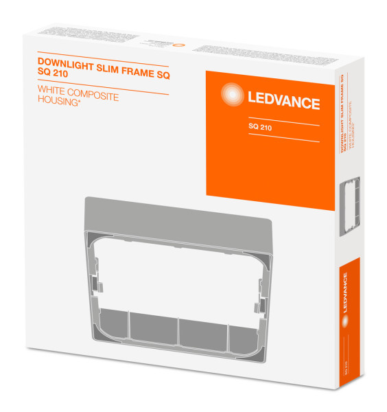 Ledvance downlight slim carrÉ 210 cadre saillie blanc