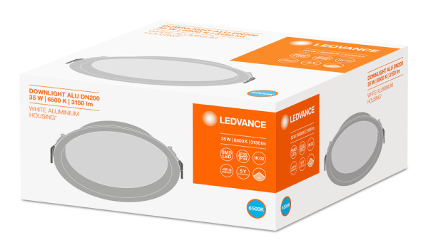 Ldv dl alu 200 35w/6500k 3150lm 100° ip44 ledvance downlight blanc