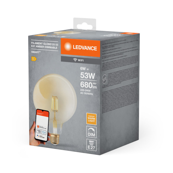 Ledvance smart+ wf globe125 gold dim 824 e27