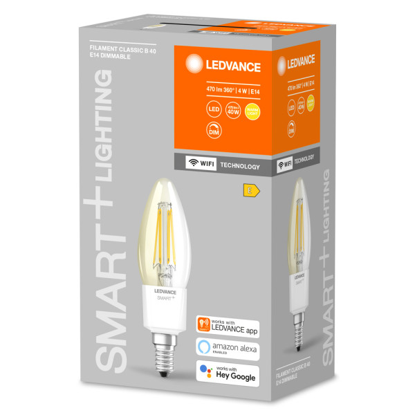 Ledvance smart+ wf cl b fil dim 40  4w/827 e14