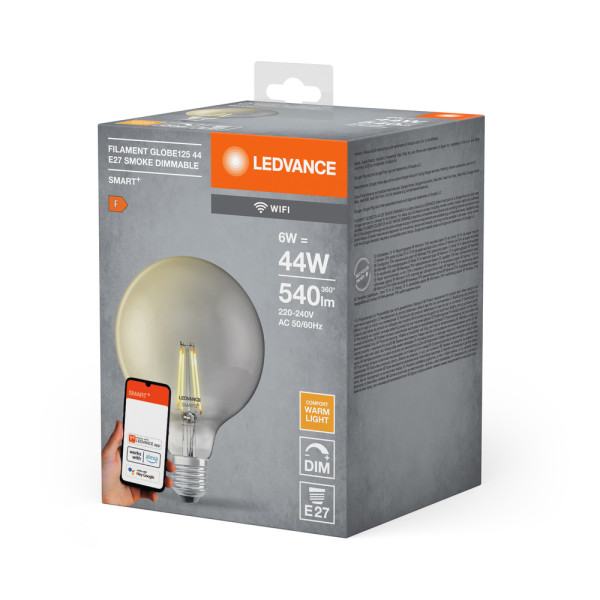 Ledvance smart+ wf globe125 smoke dim 827 e27