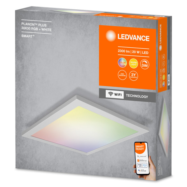 Ledvance smart+ wf planon plus 30x30 rgbw 1400lm