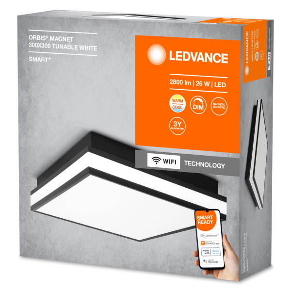 Ledvance smart+ wf orbismagnet 300x300tw bk