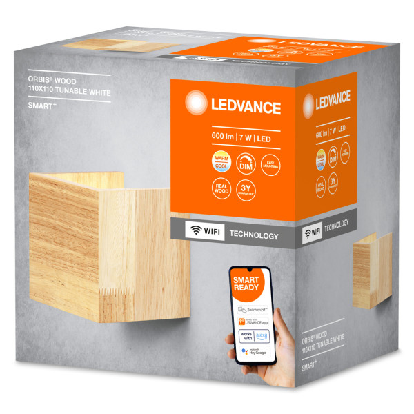 Ledvance smart+ wf orbis wood  100x100tw wd