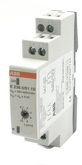 Relais sous-tension 3ph/n 400 vac-seuil fixe 195v-1 co inv.-av. délai 6s à 10min