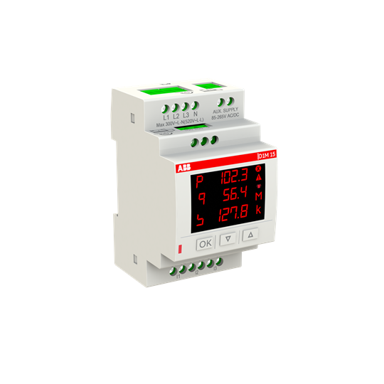 D1m 15 centrale de mesures modulaire montage sur rail modbus rtu ( led )