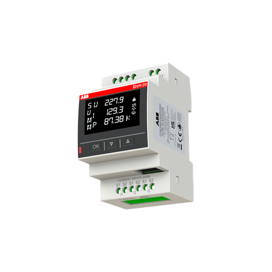 D1m 20 centrale de mesures modulaire montage sur rail modbus tcp ( lcd )