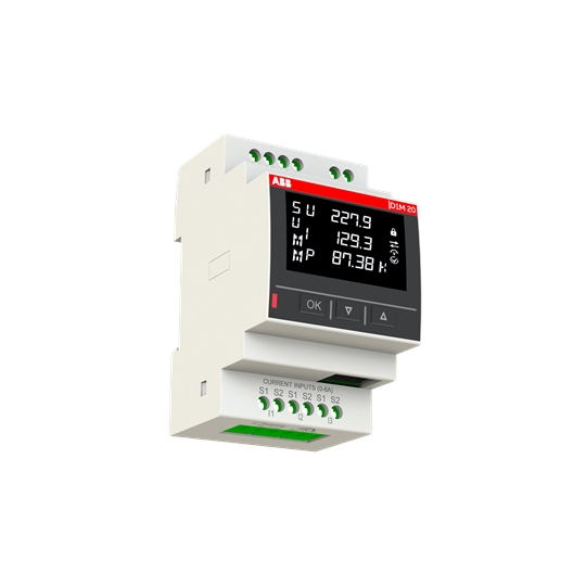 D1m 20 centrale de mesures modulaire montage sur rail modbus tcp ( lcd )