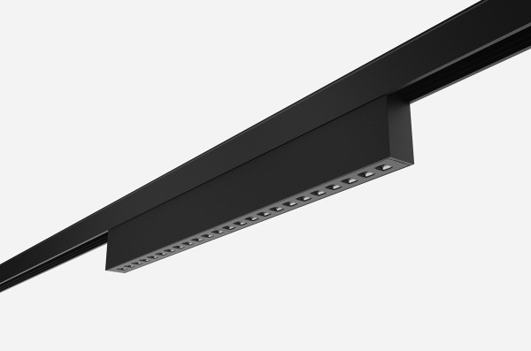 Luminaire linéaire sur rail raxa ugr19 600 10,6w 825lm irc95 3000k noir