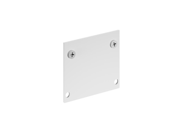 Rail lytespan encastré trimless platine terminale supérieure+vis blanc 9004/tr-w