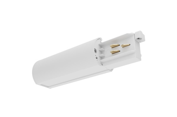 Rail lytespan en section ronde alimentation terminale droite blanc 9001-st15/w