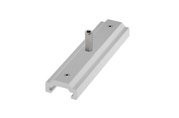 Rail onetrack support moyen avec pince m6 aluminium blanc s-9000/322-m6-w