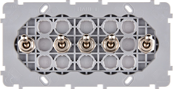 Mécanisme Acier double horizontale 5 va et vient alignes (073-305G)