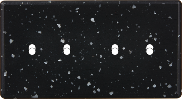 Façade Hikari terrazzo noir double horizontale 2 basculeurs 2 basculeurs (174-486)