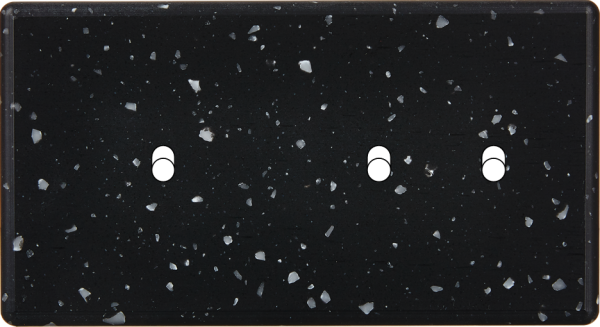 Façade Hikari terrazzo noir double horizontale 1 basculeur 2 basculeurs (177-486)