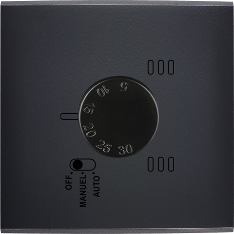 Façade laiton noir simple thermostat magnet (187-408M)