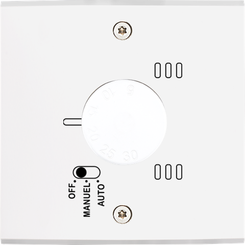 Façade laiton blanc simple thermostat a vis (187-413)