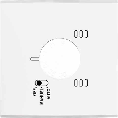 Façade laiton blanc simple thermostat magnet (187-413M)