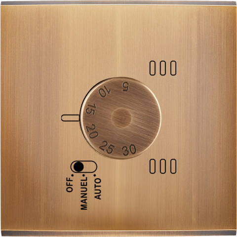 Façade laiton bronze simple thermostat magnet (187-417M)