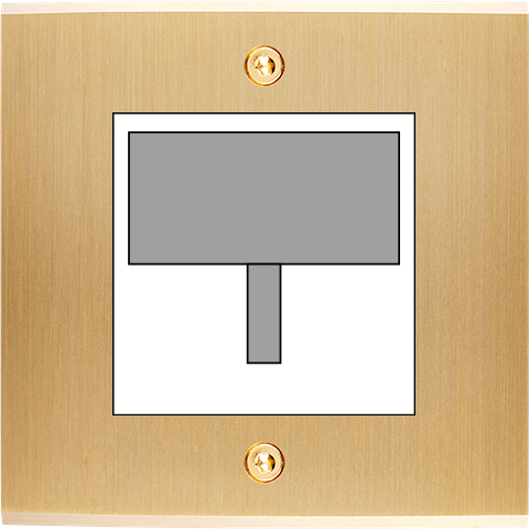 Façade  Confidence Laiton Brossé  simple multi-standard  à vis (199-410)