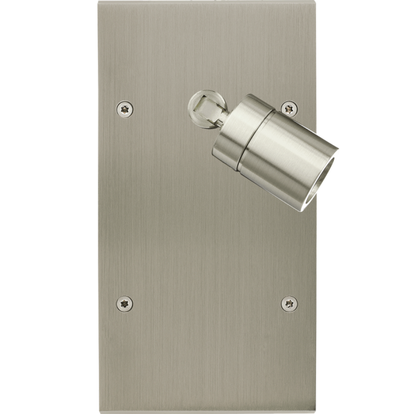 Façade Confidence Laiton  Nickel Satiné double verticale SPOT 360° (221-418)