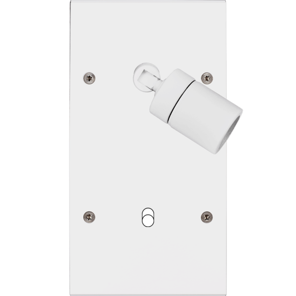 Façade Confidence Laiton  Blanc double verticale 1 basculeur + SPOT 360° (222-413)