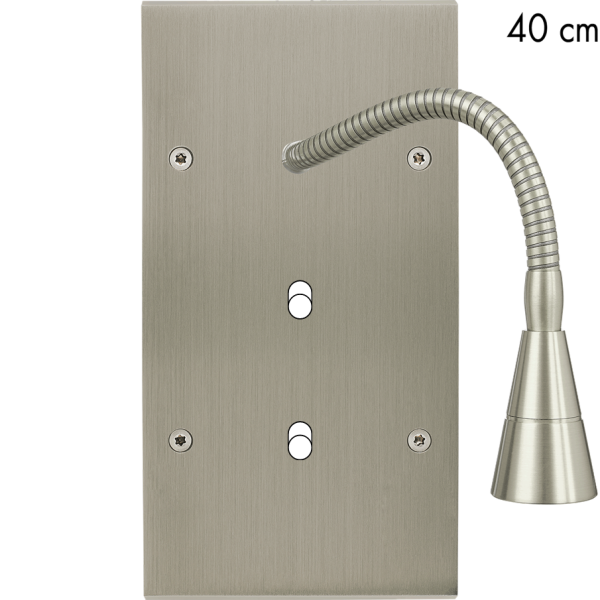 Façade Confidence Laiton  Nickel Satiné double verticale 2 basculeurs + Liseuse 40 (253-418)