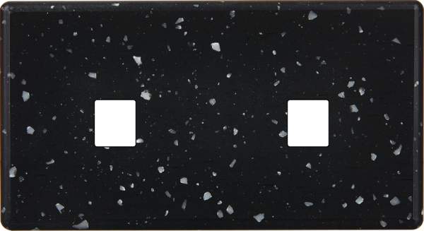 Façade Hikari terrazzo noir double horizontale 1 media 1 media (266-486)